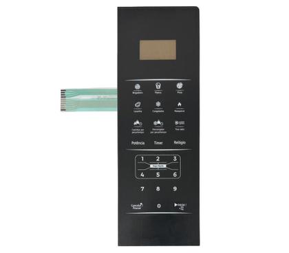 Imagem de Membrana / teclado compativel microondas britania bmo30pb / bmo 30pb - 26,3 cm x 9cm - preta