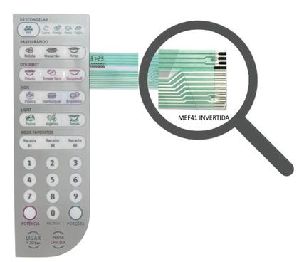 Imagem de Membrana / teclado compativel microondas mef41 - flat invertido