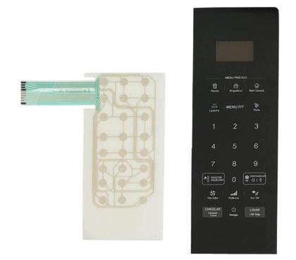 Imagem de Membrana / teclado compativel microondas philco pm27 / pm 27 - preta - 26,3 cm x 9cm