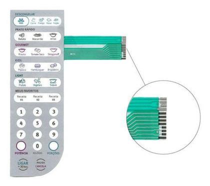 Imagem de Membrana Teclado Painel Microondas Electrolux Mef41 Mef 41