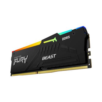 Imagem de Memoria 32gb Ddr5 5200 Cl40 1.25V Fury Beast Gaming RGB KF552C40BBA-32 Kingston