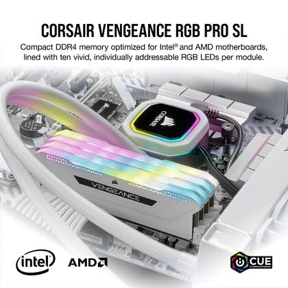 Memória Corsair Vengeance RGB Pro SL 16 GB (2x8 GB) DDR4 3200