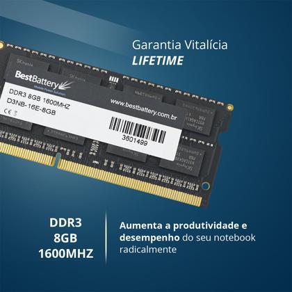 Imagem de Memoria DDR3 8Gb 1600Mhz para Notebook Acer