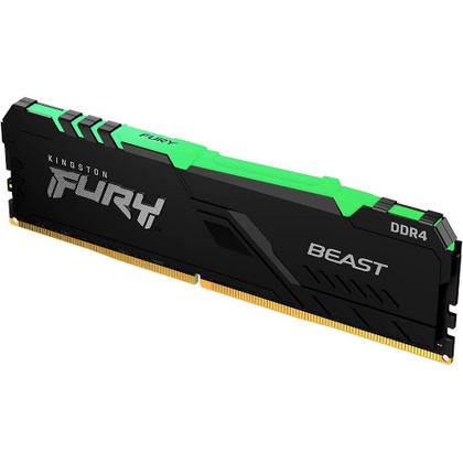 Imagem de Memória DDR4 8GB 2666MHz, Kingston Fury Beast RGB, KF426C16BBA/8
