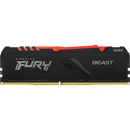 Imagem de Memória DDR4 8GB 2666MHz, Kingston Fury Beast RGB, KF426C16BBA/8