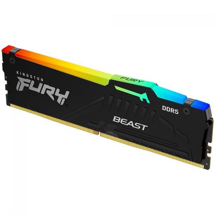 Imagem de Memória DDR5 Kingston Fury Beast EXPO, RGB, 8GB, 6000Mhz, Black, KF560C30BBEA-8