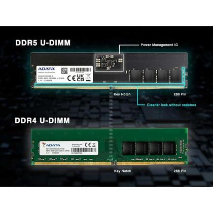 Imagem de Memória Desktop 8GB DDR5 4800MHz CL40 - AD5U48008G-S Adata