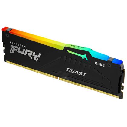 Imagem de Memória Gamer Kingston Fury Beast RGB, 16GB, DDR5, 5200MHz, CL40 - KF552C40BBA-16