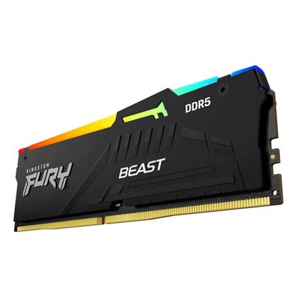 Imagem de Memória Gamer Kingston Fury Beast RGB, 16GB, DDR5, 5200MHz, CL40 - KF552C40BBA-16