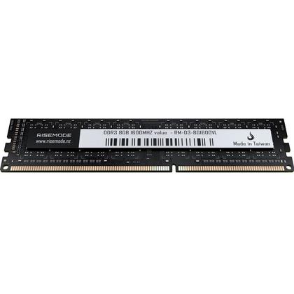Imagem de Memória Gamer Rise Mode Value 8GB DDR3L 1600MHz CL11 Preto - RM-D3-8G1600VL