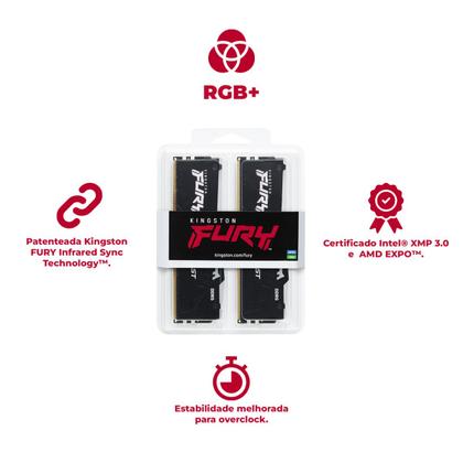 Imagem de Memória Kingston Fury Beast 5200MHz DDR5 16GB (1x16GB) XMP3