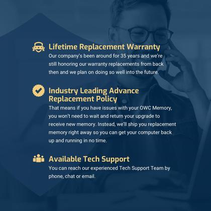 Imagem de Memória OWC 64 GB (4 x 16 GB) PC19200 DDR4 2400 MHz CL17