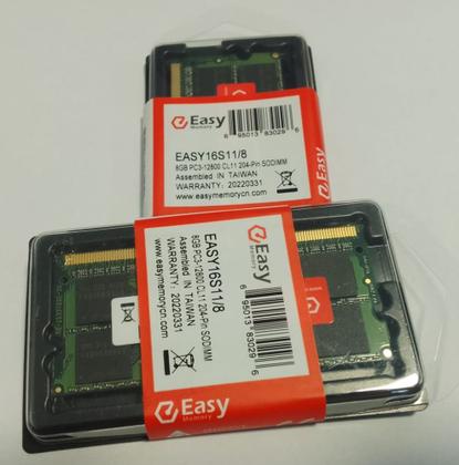 Imagem de Memória para Notebook 8GB Easy Memory, DDR3L, 1600MHz, CL11 - EASY16S11/8