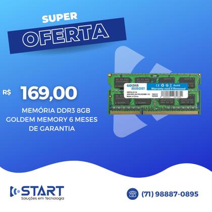 Imagem de Memória para notebook golden memory dddr3 8gb