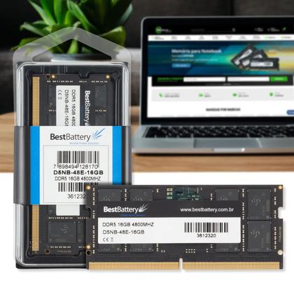 Imagem de Memoria RAM 16GB DDR5 4800Mhz para Notebook