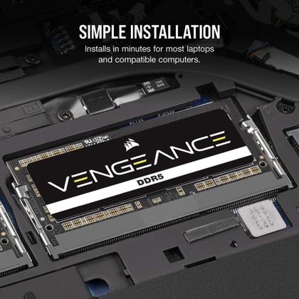 Imagem de Memoria Ram Corsair Vengeance 16GB (2X16GB) DDR5 4800MHZ