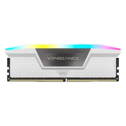 Imagem de Memória RAM Corsair Vengeance RGB, 32GB (2x16GB), 5200MHz, DDR5, CL40, Branco - CMH32GX5M2B5200C40W
