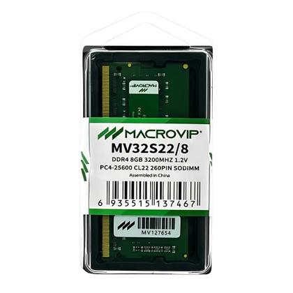 Imagem de Memoria Ram Ddr4 8Gb 3200Mhz Mv32S22/8 Sodimm Macrovip
