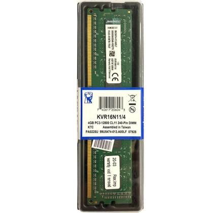 Imagem de Memória Ram Desktop 4Gb 1600Mhz Ddr3 Kingston - Kvr16N11/4