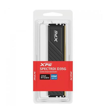 Imagem de Memória Ram Desktop DDR4 XPG Spectrix D35G, RGB, 8GB, 3200Mhz, Black, AX4U32008G16A-SBKD35G