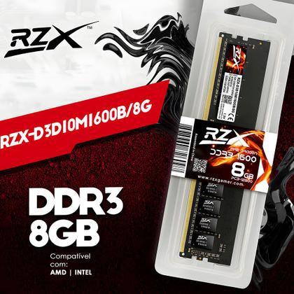 Imagem de Memória RAM Gamer Desktop 8GB 1600MHz 1.5V DDR3 FireDragon - RZX