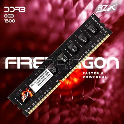 Imagem de Memória RAM Gamer Desktop 8GB 1600MHz 1.5V DDR3 FireDragon - RZX