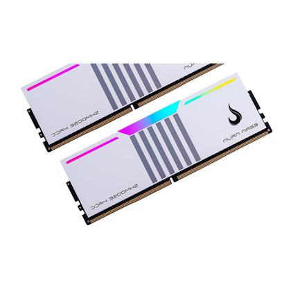 Imagem de Memória RAM Gamer Rise Mode Aura, RGB, 32GB (2x16GB), 3200MHz, DDR4, CL19, Branco - RM-D4AW-32G-3200ARGB