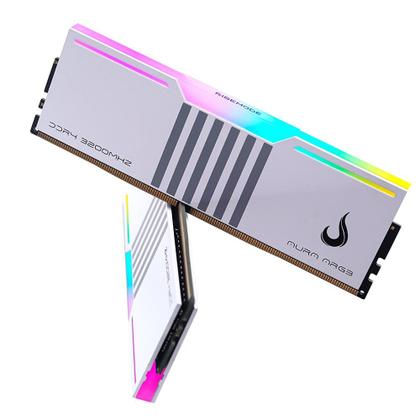 Imagem de Memória RAM Gamer Rise Mode Aura, RGB, 32GB (2x16GB), 3200MHz, DDR4, CL19, Branco - RM-D4AW-32G-3200ARGB