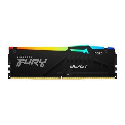 Imagem de Memória RAM Kingston Fury Beast, 16GB, 6000MT/s, DDR5, CL36, DIMM,RGB, Preto, EXPO- KF560C36BBE2A-16