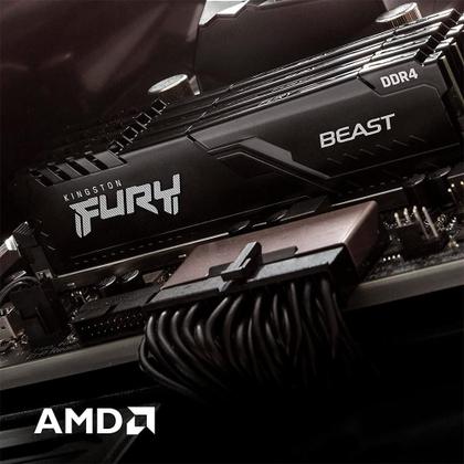 Imagem de Memória RAM Kingston Fury Beast, 64GB (2x32GB), 3600MHz, DDR4, CL18, Preto - KF436C18BBK2/64