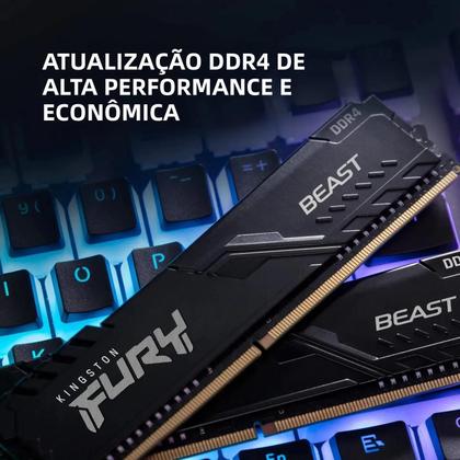 Imagem de Memória RAM Kingston FURY Beast DDR4 8GB 16GB 32GB 3200MHz 3600MHz XMP20 Para Desktop Com CPU AMD