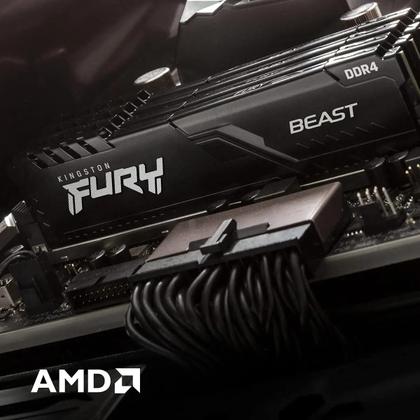 Imagem de Memória RAM Kingston FURY Beast DDR4 8GB 16GB 32GB 3200MHz 3600MHz XMP20 Para Desktop Com CPU AMD