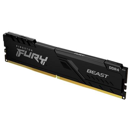 Imagem de Memória RAM Kingston Fury Beast DDR4 8GB 3200MHz - Preto (KF432C16BB/8)