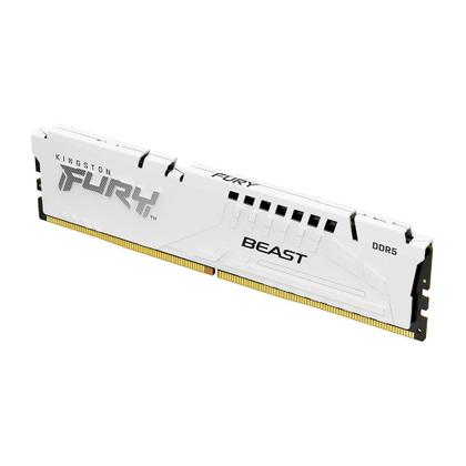 Imagem de Memória RAM Kingston Fury Beast Expo, 16GB, 6000MT/s, DDR5, DIMM, CL30, Branco - KF560C30BWE-16