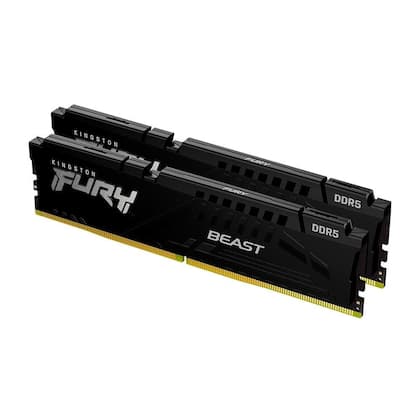 Memória RAM Kingston Fury Beast Expo, 64GB (2X32GB), 6000MT/s, DDR5, DIMM, CL30, Preto - KF560C30BBEK2-64