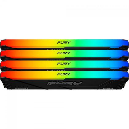 Imagem de Memória RAM Kingston Fury Beast, RGB, 16GB (2x8GB), 3200MHz, DDR4, CL16, Preto - KF432C16BB2AK2/16