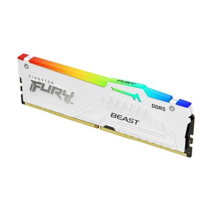 Imagem de Memória RAM Kingston Fury Beast, RGB, 16GB, 5200MHz, DDR5, CL36, Branco - KF552C36BWEA-16