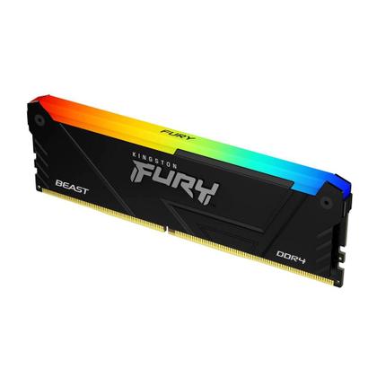 Imagem de Memória RAM Kingston Fury Beast RGB 32GB 3200MHz DDR4 CL16 Preto KF432C16BB2A 32