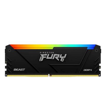 Imagem de Memória RAM Kingston Fury Beast RGB 32GB 3200MHz DDR4 CL16 Preto KF432C16BB2A 32