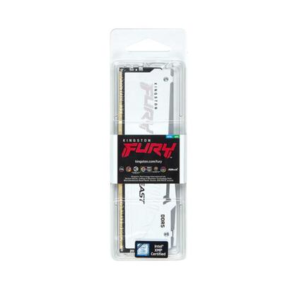 Imagem de Memória RAM Kingston Fury Beast, RGB, 64GB (2x32GB), 5200MHz, DDR5, CL36, Branco - KF552C36BWEAK2-64