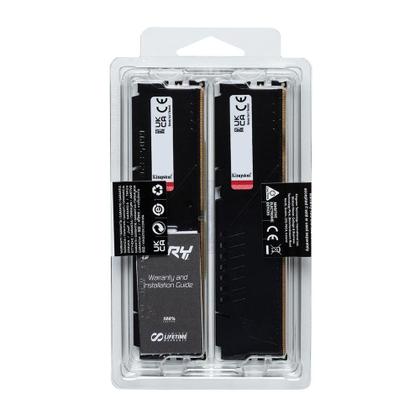 Imagem de Memória RAM Kingston Fury Beast XMP, 32GB (2X16GB), 6400MT/s DDR5, DIMM, CL32, Preto - KF564C32BBK2-32
