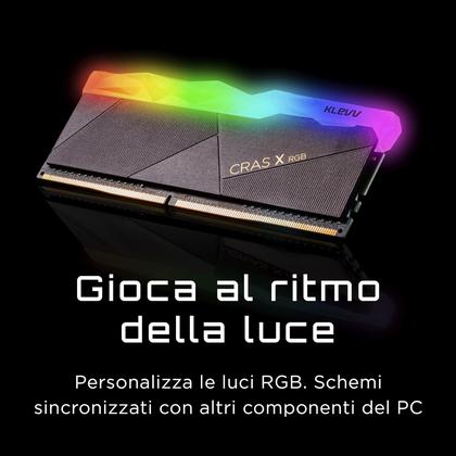 KLEVV CRAS X RGB DDR4 8GB×2計16GB Memória RAM KLEVV CRAS X RGB DDR4 16GB (2x8GB) 3600MHz - Memória