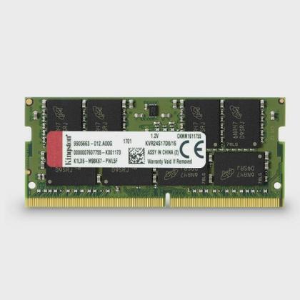 Imagem de Memória RAM para Notebook DDR4 16GB 2400MHz Kingston KVR24S17S816