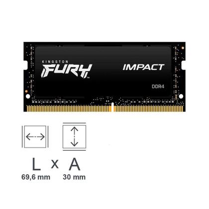 Imagem de Memória RAM para Notebook Kingston Fury Impact, 16GB, 3200MHz, DDR4, CL20 - KF432S20IB/16