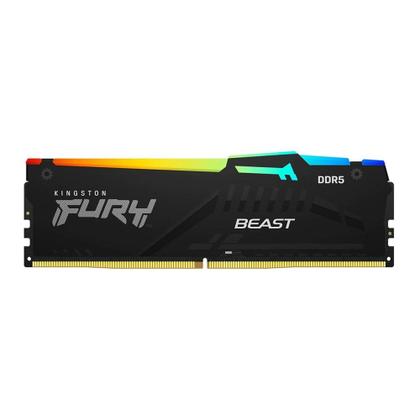 Imagem de Memória Ram Para PC Gamer 8GB Kingston Fury Beast RGB DDR5 5600Mhz 1x8GB CL40 Preto KF556C40BBA 8