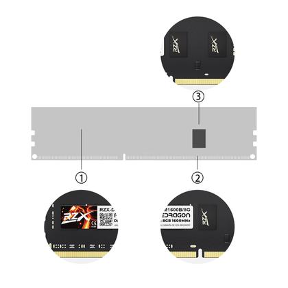 Imagem de Memória RAM RZX DDR3 Memória 8GB 4GB 1.5V 240pin 1600MHz PC3 Udimm DIMM Desktop