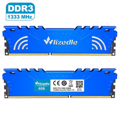 Imagem de Memória RAM Wlizedle DDR3 8 GB 1333 MHz UDIMM PC3-10600