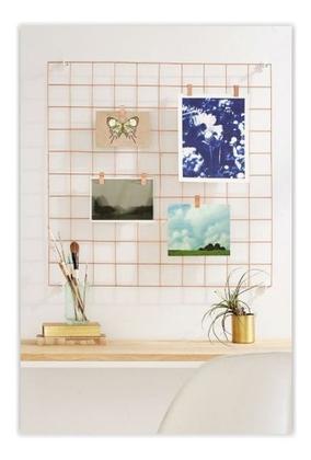 Imagem de Memory board grid Painel Porta Retrato Parede v. cores 40x40 - multiart