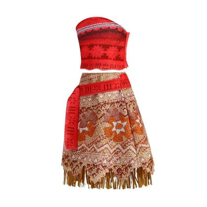 Imagem de Meninas Princesa Filme Mona Cosplay Vestido Crianças Festa De Aniversário Traje De Halloween Com