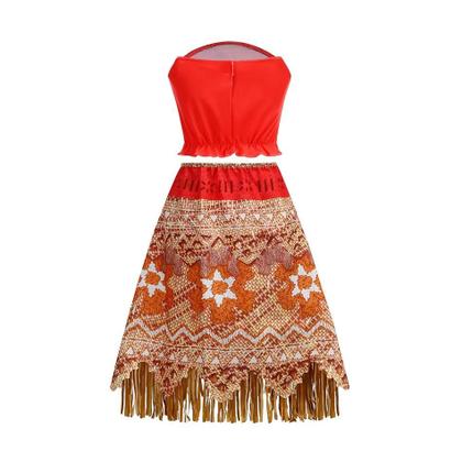 Imagem de Meninas Princesa Filme Mona Cosplay Vestido Crianças Festa De Aniversário Traje De Halloween Com